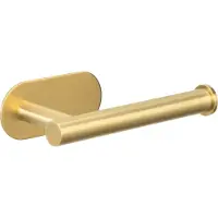 Wenko Toilettenpapierhalter "Turbo-Loc Orea", gold, B:16cm H:4,5cm L:7cm, Edelstahl, Toilettenpapierhalter, Toilettenpapierhalter, Befestigen ohne Bohren
