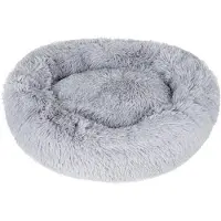 Purlove Flauschiges Hundebett für Hunde, Katzen und Kaninchen – grau