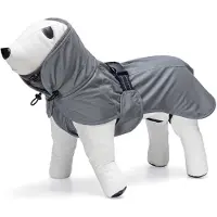 Beeztees Hunde Regenmantel Caro, Farbe:grau, Größe:32 cm