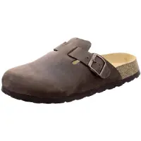 Natural Sense Damen Hausschuhe Clog Leder braun 1152535 , Schuhgröße:40 EU