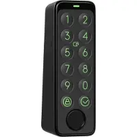 Switchbot Keypad Touch, Intelligentes Torschloss, Code, Lesegerät für den Fingerabdruck, Schwarz, IP65, CR123A, 2 Stück(e)