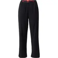HUGO Pyjamahose UNDERWEAR "ID", Damen, Gr. L, N-Gr, schwarz (schwarz 001), Jersey, Obermaterial: 95% Baumwolle, 5% Elasthan, lang, Hosen Pyjamahose, Sichtbarer Elastikbund, gerades Bein