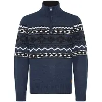 Blend Troyer "Troyer BHNolan", Herren, Gr. S, blau (marineblaus), Obermaterial: 100% Polyacryl PAN., Pullover Troyer