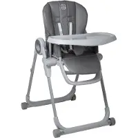 Babygo Hochstuhl "Divan, grau", Baby, Gr. B/H/T: 58cm x 107cm x 58cm, grau (grau, grau, grau), Aluminium, Kunststoff, Stühle Hochstuhl, platzsparend zusammenklappbar