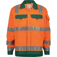 Dassy Warnschutz Arbeitsjacke Dusseldorf PESCO70 Gr. XL neonorange/flaschengrün