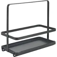 Metaltex Tokyo LAVA Menage, Salz Pfeffer Menage mit Tragegriff und herausnehmbarer Kunststoffschale, Maße: 22 x 11 x 18 cm