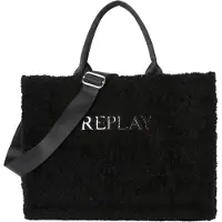 Replay Schultertasche Shopper Shoulder Bag Black schwarz