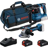 Bosch Gws18v-8+gbh18v-22+2x4.0ah+bolsa Elektrowerkzeug-set