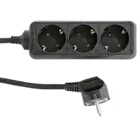 REV 512332555, 1,4 m, Drinnen, 1,5 mm², Schwarz, 3 AC-Ausgänge, 250 V
