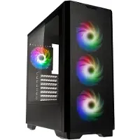 Kolink Unity Solar ARGB Mesh, Midi Tower, PC, Schwarz, ATX, EATX, micro ATX, Mini-ITX, Stahl, Gehärtetes Glas, Gaming