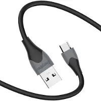 Energizer , USB-A auf Micro-USB Kabel 1.2m Smartphone Tablet Schnellladen Flexibel, Schwarz