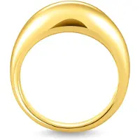 Thomas Sabo Fingerring "Bold Elegance" Gr. 56, gold (gelbgoldfarben), Fingerringe, Damen, 56, Silber 925 (recycelt), 7mm, Fingerring