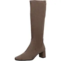 Caprice Stiefel , Damen, Gr. 42, Synthetik Textil, XS-Schaft, beige (braun), Schuhe Stiefel, Blockabsatz, Abendschuh, Langschaft-Stiefel mit Innenreißverschluss, Topseller