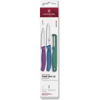 Victorinox Swiss Classic Gemüsemesser Set mit Sparschäler, 3-tlg., Farbig