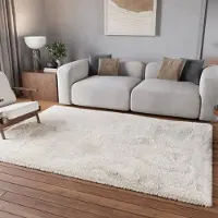 Homie Living Teppich "Parma", quadratisch, 50 mm Höhe, Hochflor, gewebt, kuschelig, uni, Wohnzimmer, Schlafzimmer, Esszimmer
