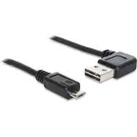 DeLOCK 0.5m, USB2.0-A/USB2.0 Micro-B, 0,5 m, USB A, Micro-USB B, USB 2.0, Männlich/Männlich, Schwarz