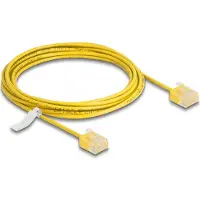 DeLOCK RJ45 Netzwerkkabel Cat.6 UTP Ultra Slim 3 m gelb mit kurzen Steckern, 3 m, Cat6, U/UTP (UTP), RJ-45, RJ-45, Gelb