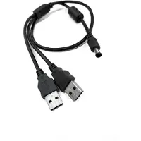 Silex E1639, 0,5 m, 2 x USB A, Schwarz
