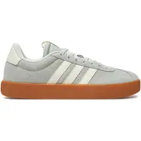 Adidas Sneaker SPORTSWEAR "VL COURT 3.0", Damen, Gr. 42, grau (wonder silber, sanftes weiß, gum 3), Leder, Synthetik, Schuhe Sneaker, inspiriert vom Design des samba