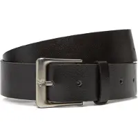 Calvin Klein Ledergürtel "CLASSIC BUCKLE 35MM", Herren, Gr. 100, schwarz (schwarz, pewter), Rindsleder, unifarben, Gürtel Ledergürtel