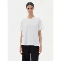 EA7 für Damen. 7W000029_AF10373 Core Lady T-Shirt aus Stretch-Baumwolljersey mit weißem V-Ausschnitt (XS), Lässig, Sportlich, Baumwolle, Mul