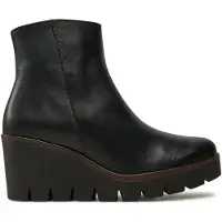 Gabor Ankleboots , Damen, Gr. 39, schwarz, Kalbsleder, unifarben, Schuhe Ankleboots, Keilabsatz, Boots, Stiefelette in Used Optik