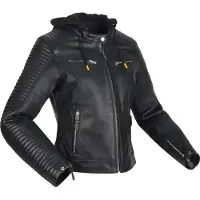 Segura Dorian 2 Damen Motorrad Lederjacke, schwarz, 40