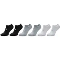 Under Armour Essential No Show 6pk black halo gray (002) M
