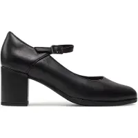 Clarks Freva55 Strap Lederschuhe in Schwarz, Schwarz, 40 EU