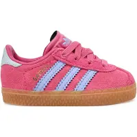 Adidas Sneaker ORIGINALS "GAZELLE COMFORT CLOSURE ELASTIC LACES KIDS", Jungen, Gr. 25, blau (shock pink, blau spark, halo blau), Leder, Synthetik, Schuhe Sneaker, für Kinder