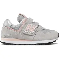 New Balance 574 Core Hook and Loop Rain Cloud Pink Haze (PS) - EU 32