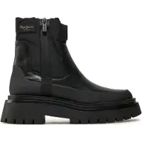 Pepe Jeans für Damen. PLS50528 Queen Chelsea-Stiefeletten schwarz (39), Wohnung, Reißverschluss, Lässig