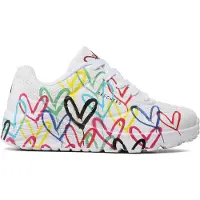 SKECHERS Mädchen sportliche Halbschuhe/ Low Sneaker SPREAD THE LOVE Weiß Synthetik Größe: 33