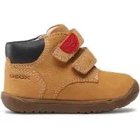 Geox Macchia First Steps Kinderschuhe Mädchen Halbschuhe Schnürer Lauflernschuh Braun Freizeit