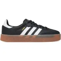 Adidas Sneaker ORIGINALS "SAMBA", Damen, Gr. 38,5, schwarz-weiß (core schwarz, ftwr weiß, gold metallic), Leder, Synthetik, Schuhe Sneaker