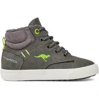 Kangaroos Kavu X High-Top Kinder Sneaker Uni grau gefüttert Winterschuhe, Schuhgröße:29 EU