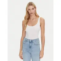 Mustang Tanktop , Damen, Gr. XS, weiß, Obermaterial: 100% Baumwolle, Rundhals, Tops Tanktop