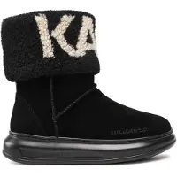Karl Lagerfeld Damen Polo Schuhe KL44552 Schwarz Wildleder 38