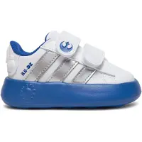 Adidas Grand Court 2.0 Star Wars Cloud White Silver Metallic Royal Blue (TD) - EU 25.5