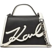 Karl Lagerfeld Essentials Handtasche Schwarz/Weiß