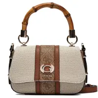 GUESS Handtasche Kerima für Damen mit Griff in Bambus-Optik und fließender Formgebung