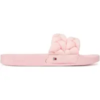 Tommy Hilfiger TJW Braided Slide Damenschuhe Pantoletten Sportiv Rosa Freizeit