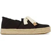 Toms Carolina Lace UP black beachside woven/fray 37