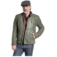 Detlev Louis DL-JM-11 Waxcotton Motorrad-Jacke Herren Baumwolle grün, 48