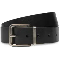 Calvin Klein Ledergürtel JEANS "CASUAL PIN BUCKLE 35MM ADJ/REV", Herren, Gr. 85, schwarz (schwarz, delicioso, pewter), Rindsleder, unifarben, Gürtel Ledergürtel