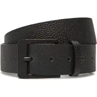 Calvin Klein Ledergürtel JEANS "CLASSIC 40MM", Herren, Gr. 110, schwarz (schwarz, schwarz), Rindsleder, unifarben, Gürtel Ledergürtel