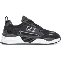 EA7 Unisex. 7X000308_AF18447 Turnschuhe Ace Runner Neu schwarz (44 2/3), Wohnung, Schnürsenkel, Lässig