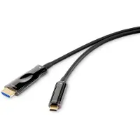 Renkforce USB-C / HDMI Adapterkabel USB-C Stecker, HDMI-A Stecker 10.00 m Schwarz RF-4532668 USB-C-Displaykabel