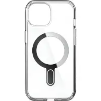 Speck Presidio Perfect-Clear ClickLock & Magsafe - Etui iPhone 15 Plus / iPhone 14 Plus (Klar / Chrome Finish / Serene Silver)