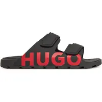HUGO Logo-Slides mit zwei Riemen Grösse 40